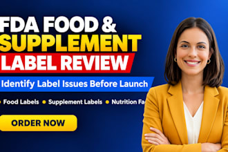review your food or supplement label for fda compliance