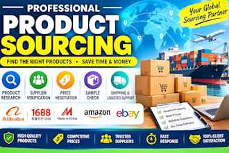 provide complete product sourcing supplier research and logistics support