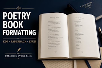format your poetry book for amazon KDP paperback and ebook