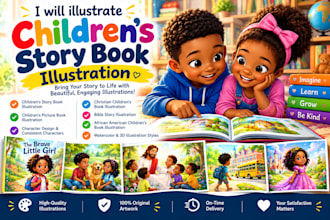 illustrate children story book illustration, children story, book illustration
