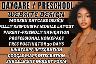 daycare website childcare website preschool website design
