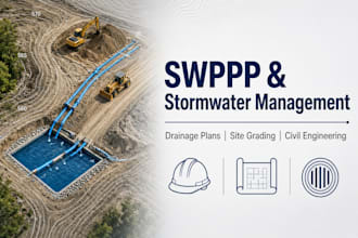 do swppp report stormwater calculations drainage design site grading plans