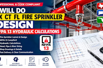 do tx ct fl fire sprinkler design nfpa 13 hydraulic calculations