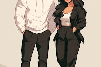 paint custom couple portrait