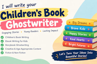 children book children ebook ghostwriter kid book writer story ebook writer