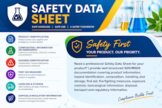 prepare material safety data sheet for cosmetic product