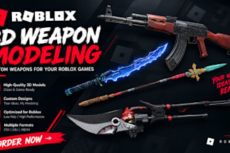 model game ready low poly weapons for roblox