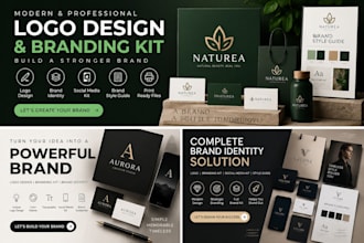 design complete branding kit brand identity luxury business logo visual identity