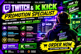 grow your twitch and kick audience toward affiliate and partner goals