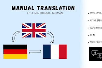 manually translate english to french or german