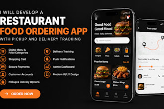 develop a restaurant food ordering app with pickup and delivery tracking