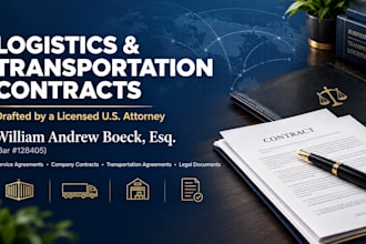draft legally binding logistics documents, terms and conditions, or ndas
