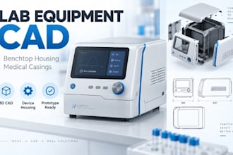 prepare lab equipment enclosure cad, benchtop device housing and medical casings