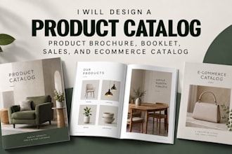 design product catalog, product brochure, booklet, sales and ecommerce catalog
