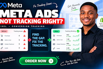 audit meta ads and fix meta pixel conversion tracking to track ads performance