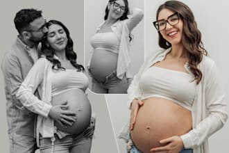 design a beautiful pregnancy maternity photo album