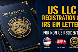 register US llc obtain ein and handle business formation for non US residents