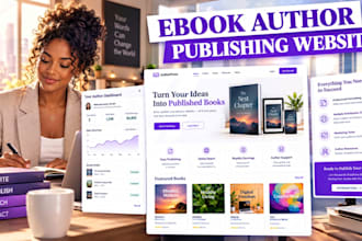 create an author website with ebook and book publishing website