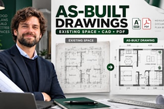 create and draft architectural as built drawings existing building documentation