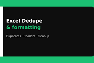 remove duplicates and format excel or csv sheets