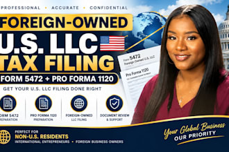prepare your foreign owned US llc tax return form 5472 and 1120