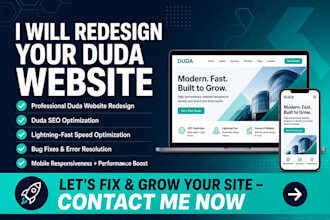 do duda website redesign duda SEO mobile responsive speed optimization bug fix