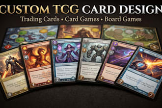 design custom tcg trading cards card games and board game cards