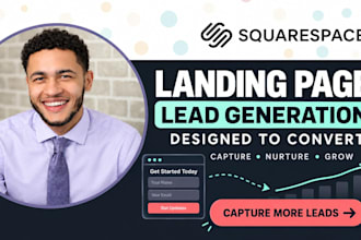 design squarespace landing page for business lead generation