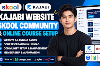 setup kajabi website skool credit repair online course community kajabi courses