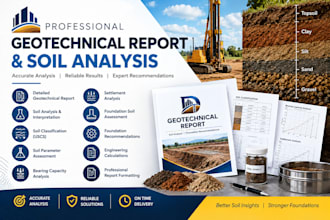 provide a detailed geotechnical report and soil analysis