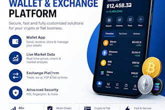 build crypto wallets, fiat wallets, and exchange platforms
