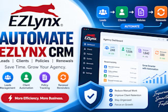 automate ezlynx CRM insurance leads clients policies and renewals