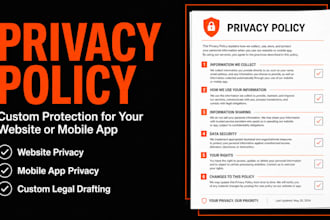 draft a custom privacy policy for your website or mobile app