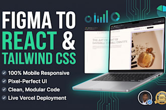 convert figma to react or tailwind CSS with responsive code