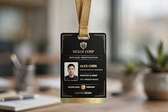 redesign your old id card into modern professional id card