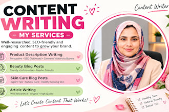write SEO optimized beauty and skincare blog content