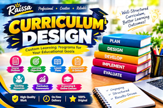 design a professional curriculum, course outline and learning program
