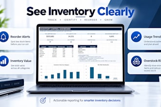 create a professional excel inventory dashboard