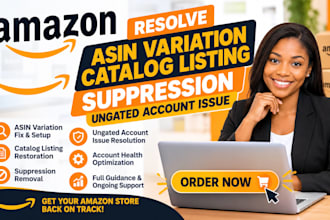 resolve amazon asin variation catalog listing suppression ungated account issue