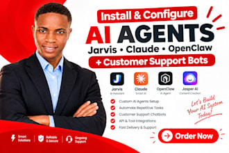 installed ai agents jarvis claude openclaw and customer support bots jasper ai