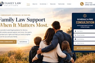 build squarespace family law website attroney website divorce lawyer website