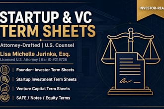 draft a comprehensive venture capital term sheet for your startup