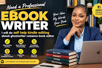 ghostwrite fiction and nonfiction book as ghostwriter, ebook ghostwriter,