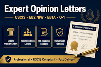 craft persuasive expert opinion letter for uscis petitions