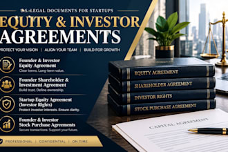 draft a startup equity agreement covering investor rights
