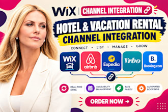do wix website hotel airbnb, expedia vrbo bookingcom channel integration setup