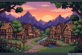create pixel art backgrounds and environments for your game and streams