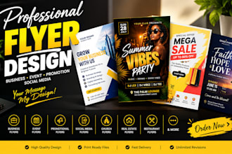 design a professional flyer, event flyer and promotional flyer