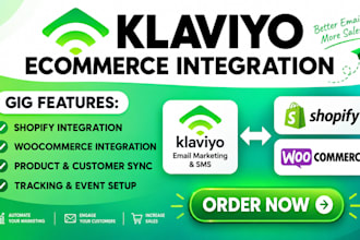 setup klaviyo ecommerce integration with shopify and woocommerce