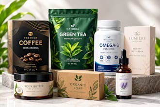 create high quality 3d product packaging mockups with realistic renders